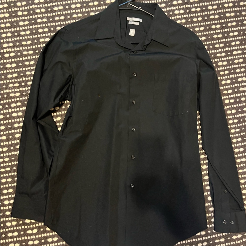 VAN HEUSEN DRESS SHIRT men’s 15, 32/33 black